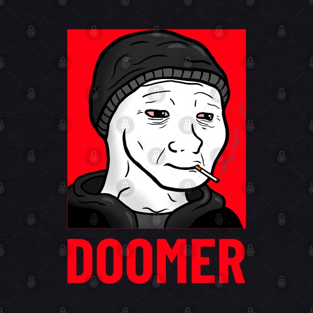 Doomer Wojak Meme Apparel by Chad Corner